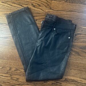 Banana Republic glossy black jeans